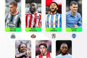 英超第5輪最佳球員候選：塞梅尼奧、格羅斯、曼贊比等7人入圍配圖