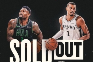 100萬人有購票意向！NBA官方：馬刺VS鵜鶘的巴黎和曼市賽門票售罄配圖